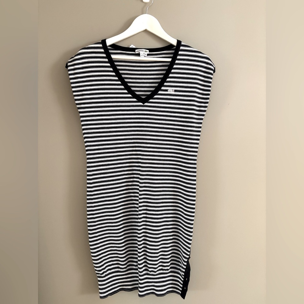 Lacoste Striped Knit Dress